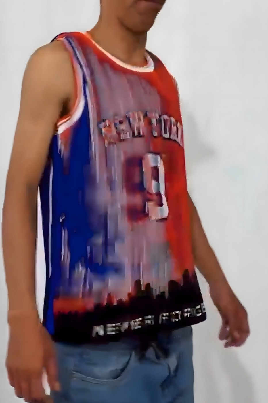Knicks concept jersey mid-turn