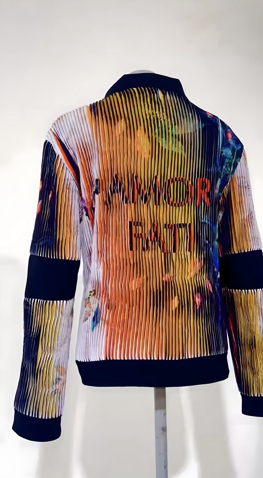 Amor Fati sample jacket at 144 degrees