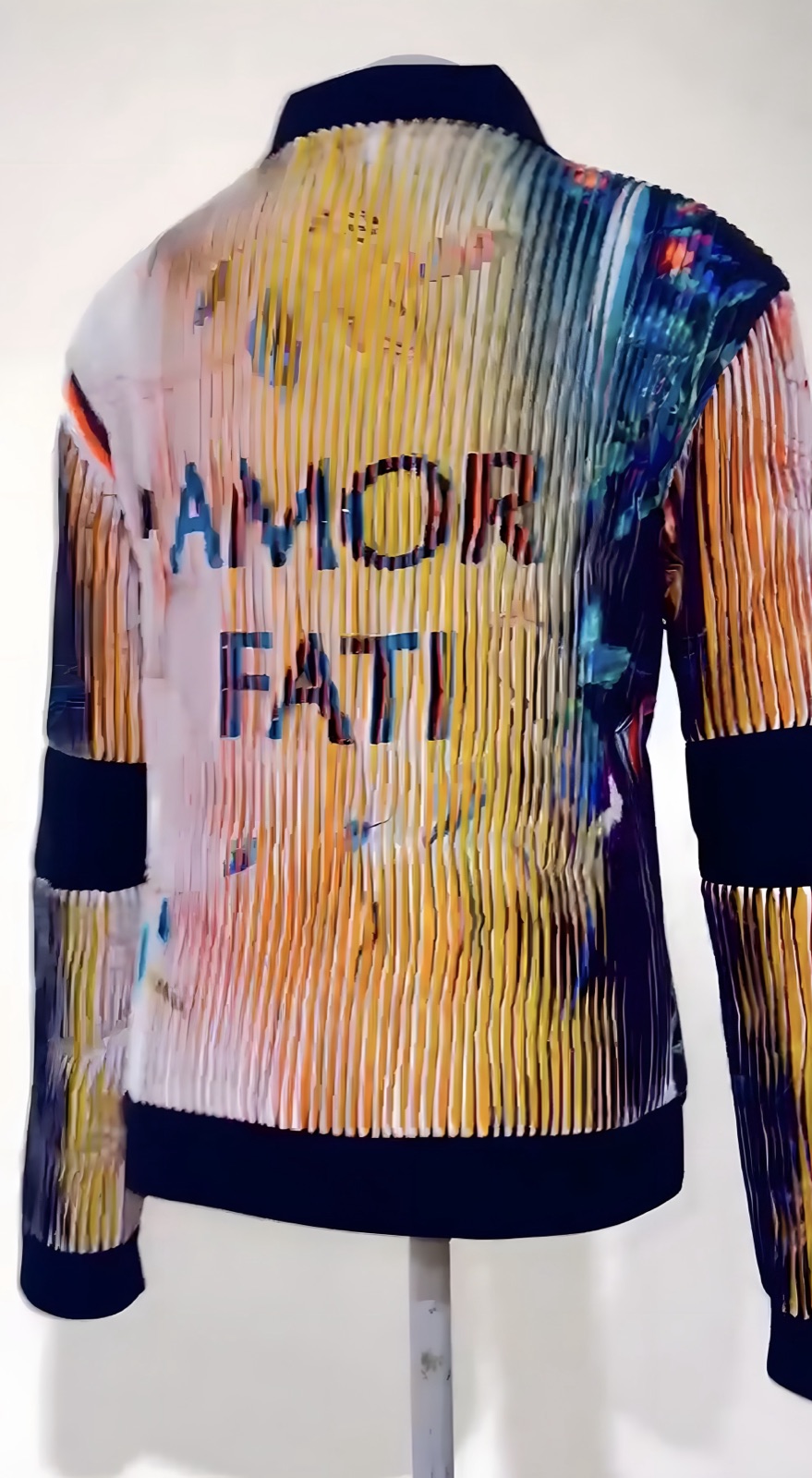 Amor Fati sample jacket at 180 degrees